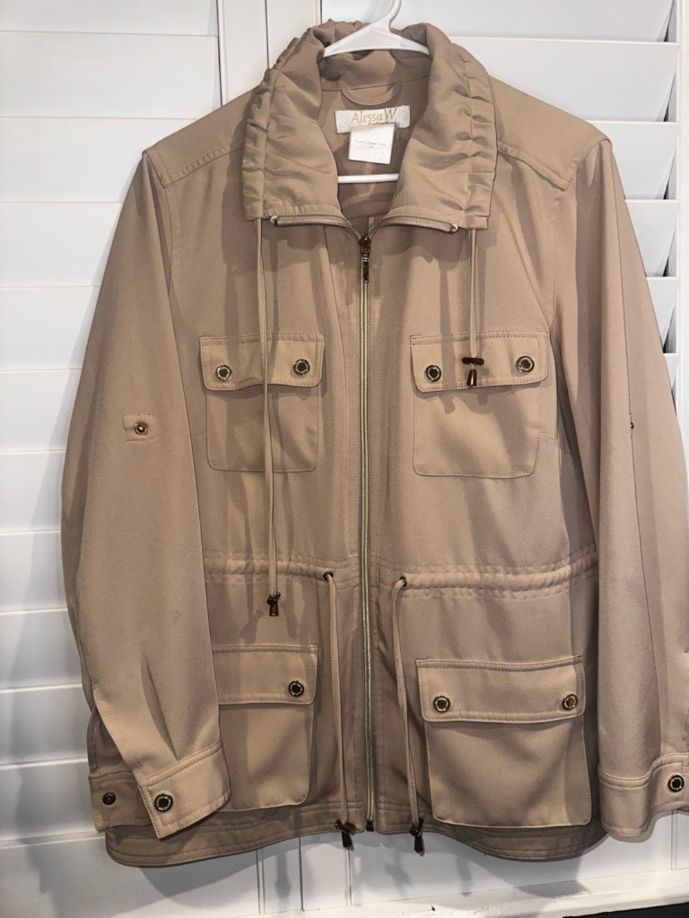 Beige Utility Jacket by Alessa W